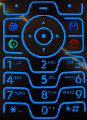 The RAZR's unique keypad