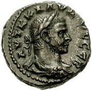 An ancient Greek coin, struck under Roman rule.