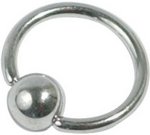 A captive bead ring.