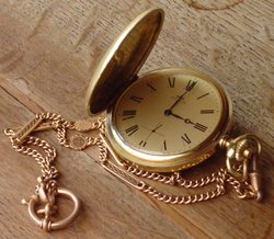 A gold pocket watch