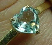 Heart Cut Sky Blue Topaz Ring