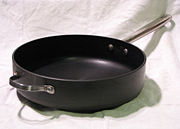 Anodized aluminum saute pan
