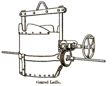 An old geared ladle