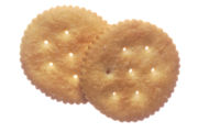 Two Ritz crackers.