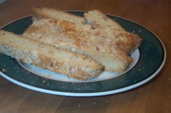 A plate of biscotti