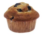 A blueberry muffin.