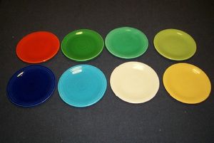 An assortment of Fiesta plates.
