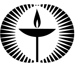 The flaming chalice logo of the Unitarian Universalist Association.
