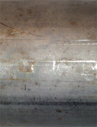 316L stainless steel, with an unpolished, mill finish.