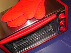 A toaster oven