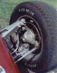 Part of steering mechanism: tie rod, steering arm, king pin.