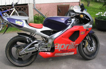 An Aprilia RS125, model of 1998
