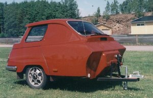 Home built Saab 95 teardrop trailer