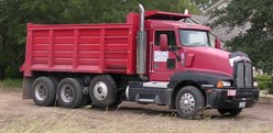 Triaxle dump truck.