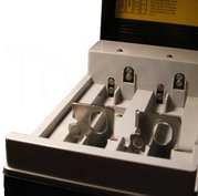  An Eveready Ni-Cad battery charger. This charger automatically turns off after 3 hours, making it safer than the simple charger. But it will turn off regardless of whether the battery is fully charged or not.
